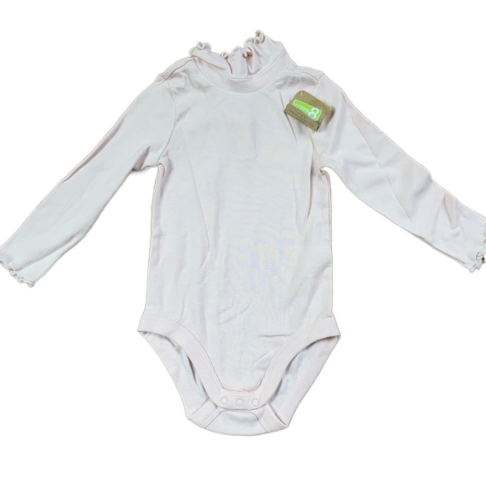 🎉 CRAZY 8 Light Pink Ruffle Turtleneck Onesie, 18-24